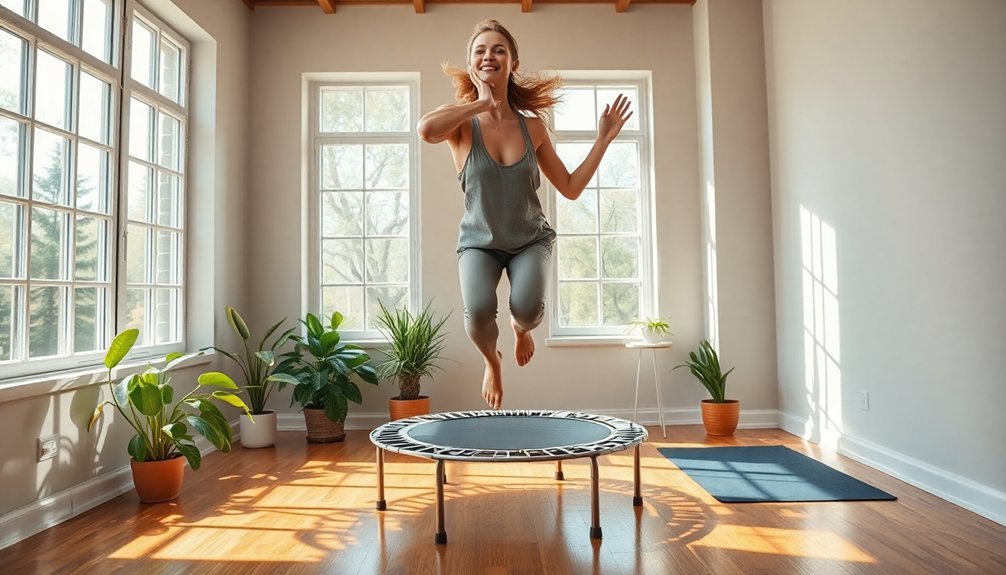 lymphatic exercises on trampoline