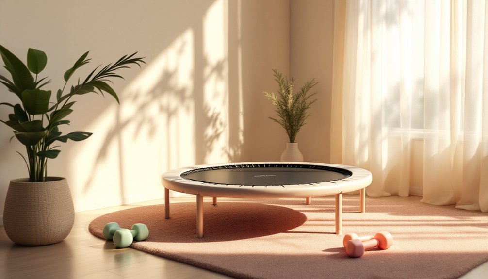 silent trampoline workouts indoors