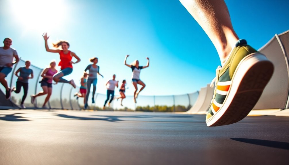 trampoline exercise alleviates joint strain