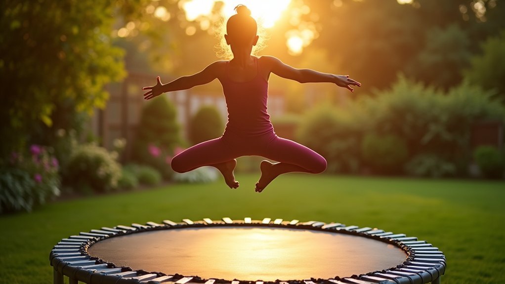 balance exercises on trampolines