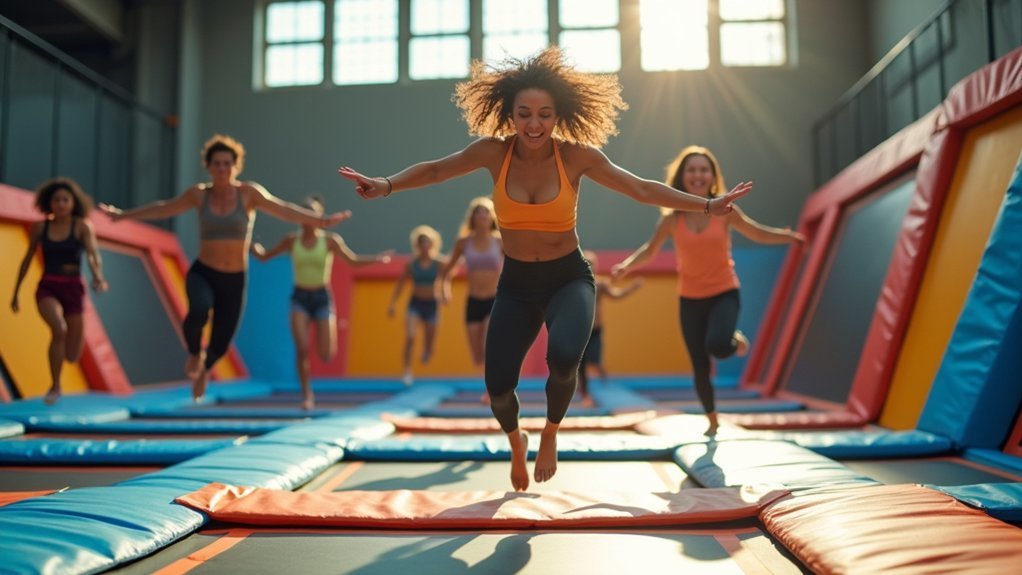 core exercises on trampolines