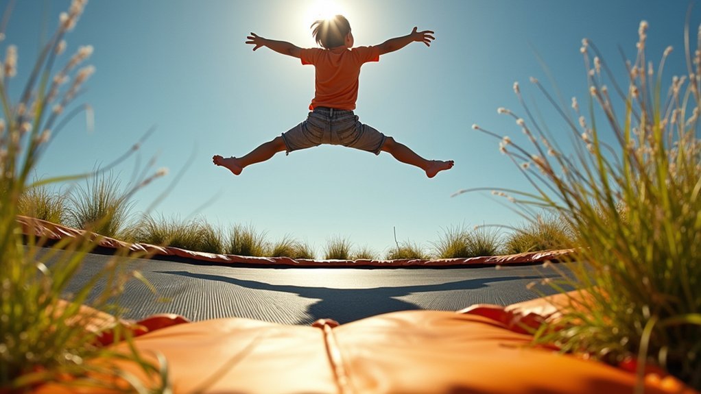 core strength through trampolining