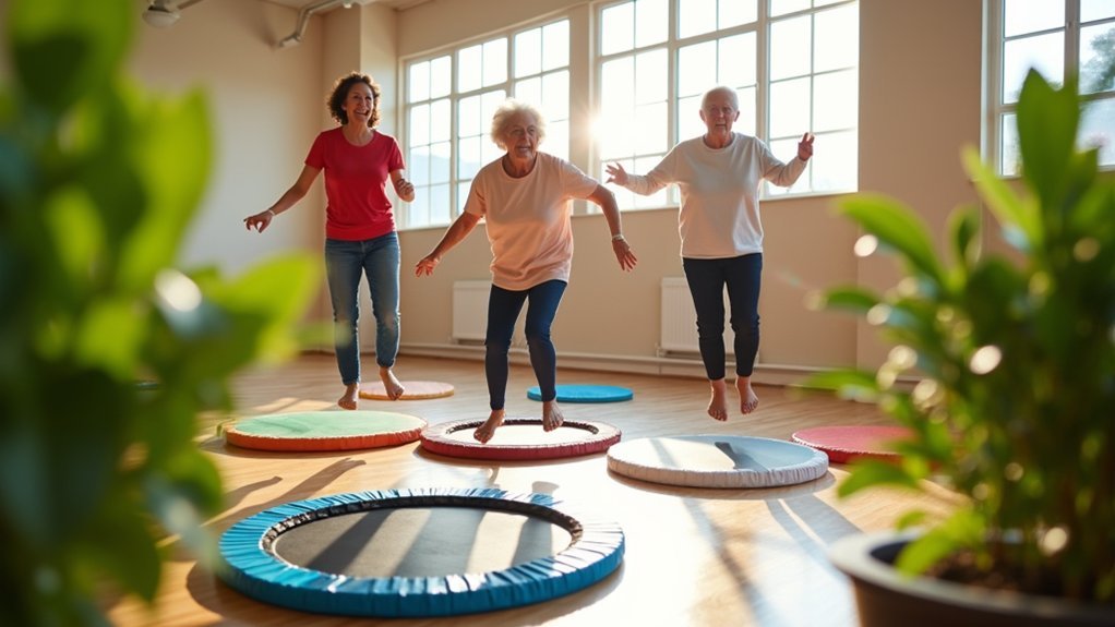 gentle trampoline exercises for seniors