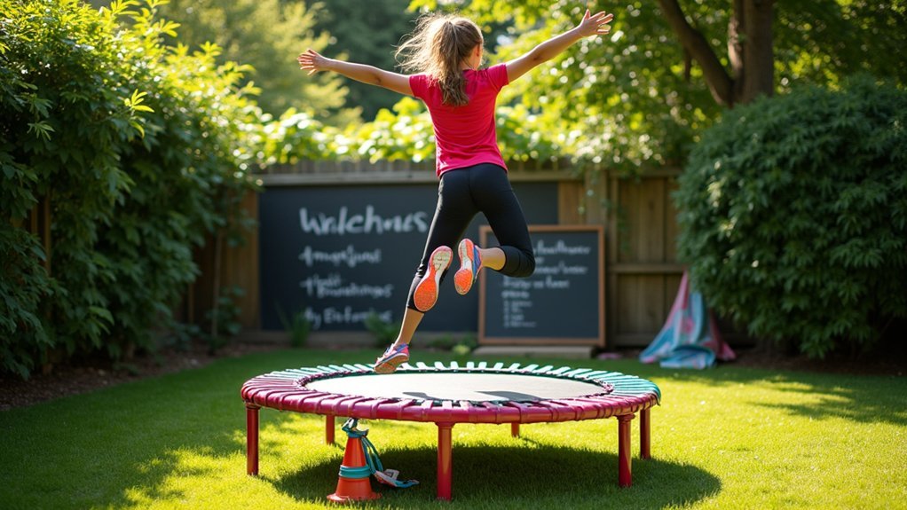 mini trampoline balance exercises