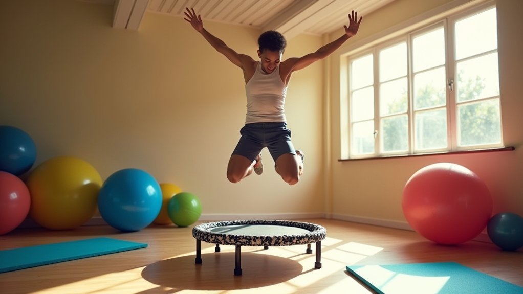 proprioception enhancement through rebounding