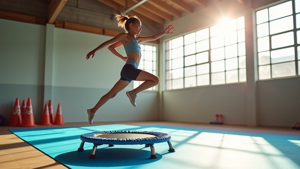 proprioception workouts on trampoline