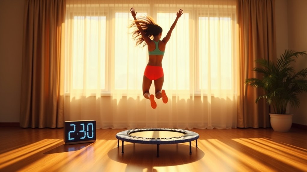 quick trampoline morning warm up
