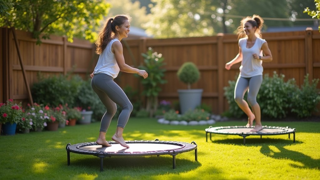 quiet mini trampoline exercises
