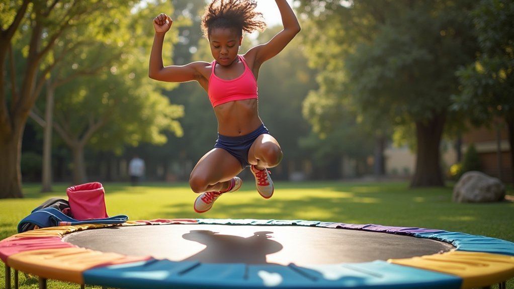 time efficient trampoline ab workout