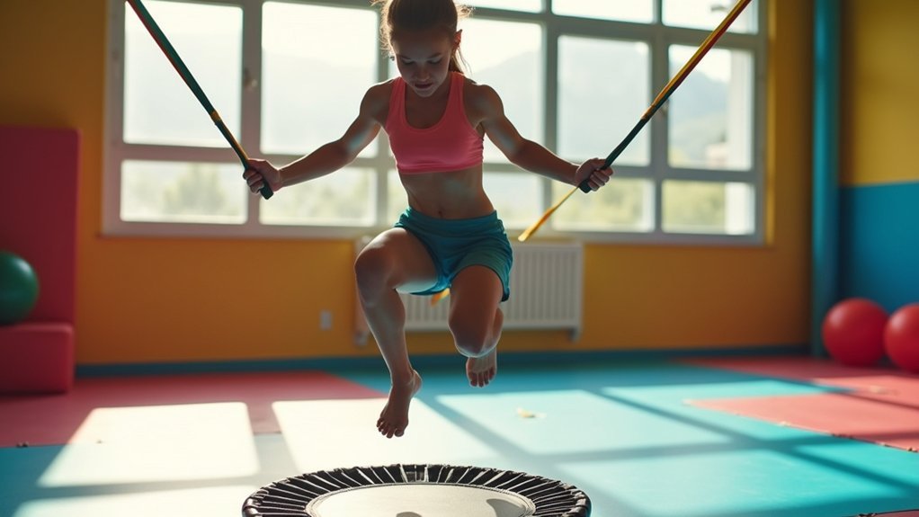 trampoline core resistance training