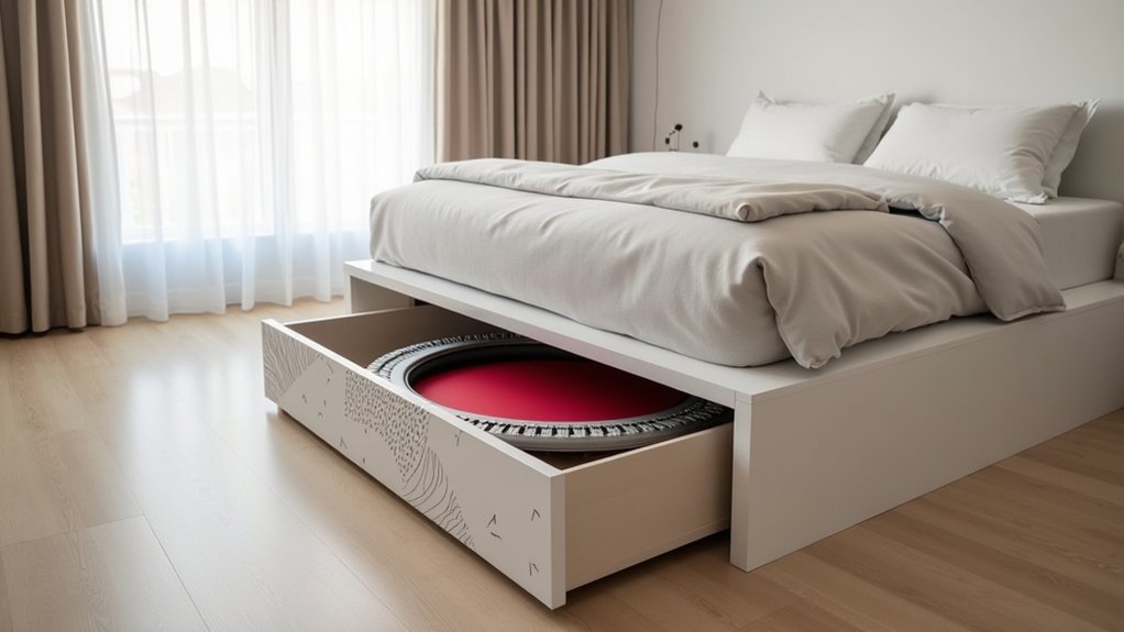 dedicated rebounder storage space
