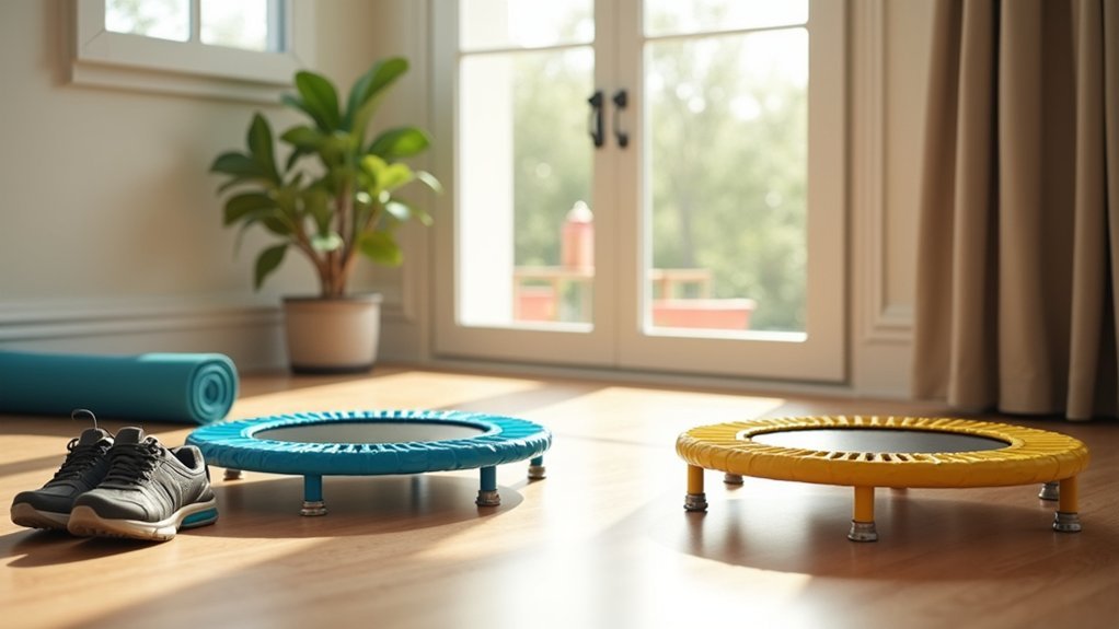 gentle exercise with trampolines