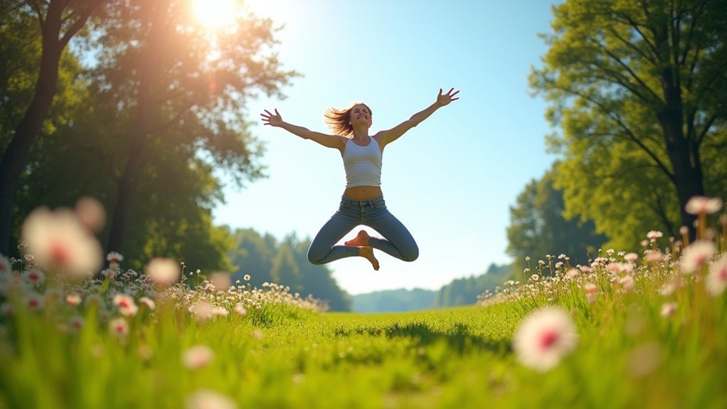 mindful jumping for stress relief