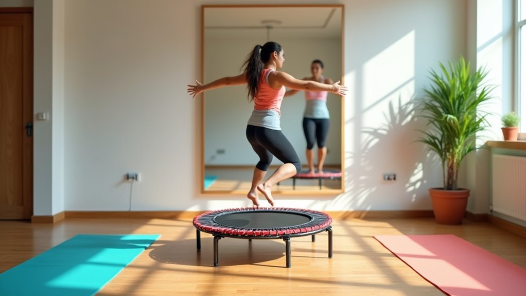mini tramp exercises for back