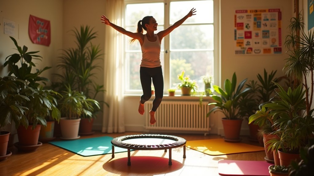 mini trampoline fitness integration