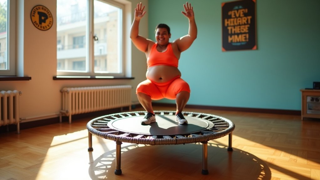 modified mini trampoline squats