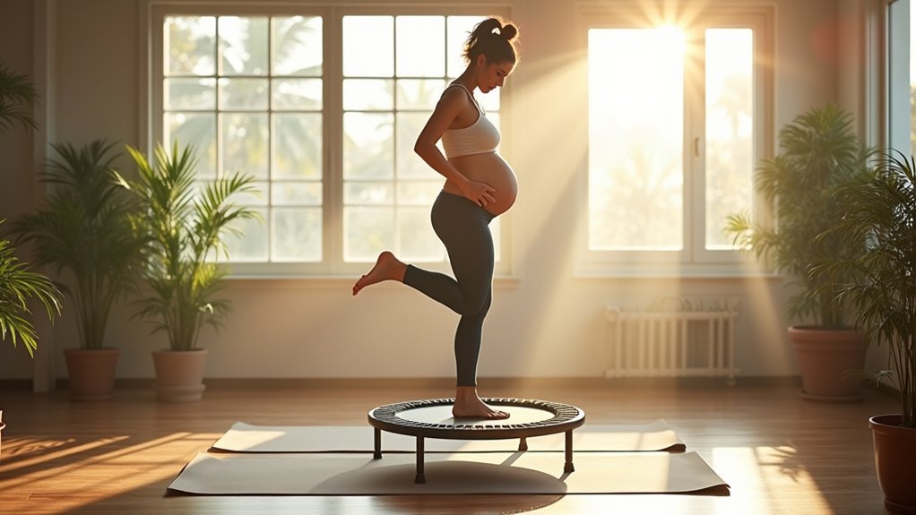 pregnancy trampoline balance techniques