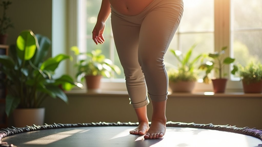 rebounding reduces pregnancy swelling
