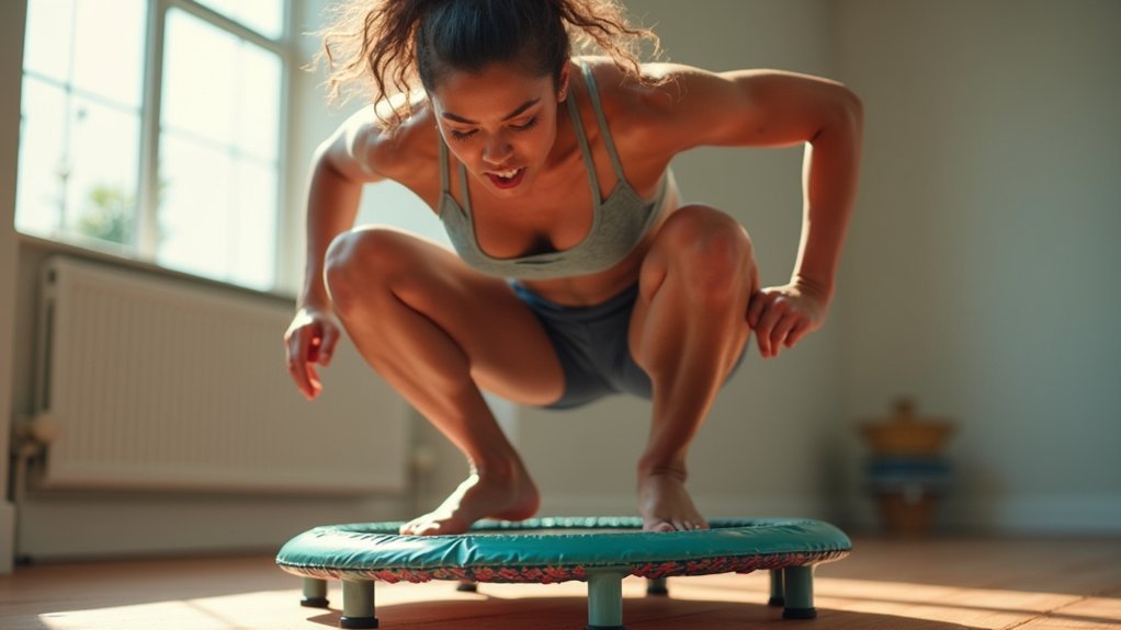 rebounding squats for strength