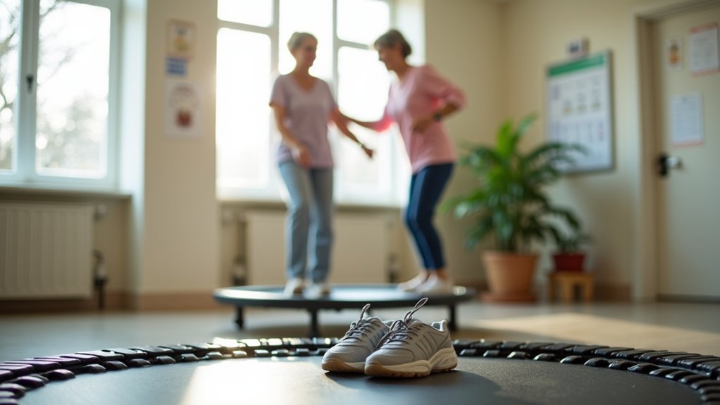 safe mini trampoline therapy timing