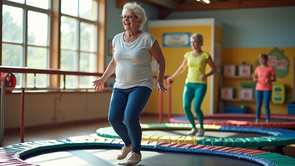 senior bouncing exercise safety