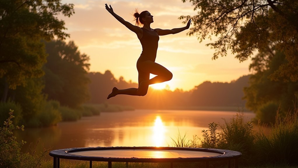 trampoline balance exercise routine