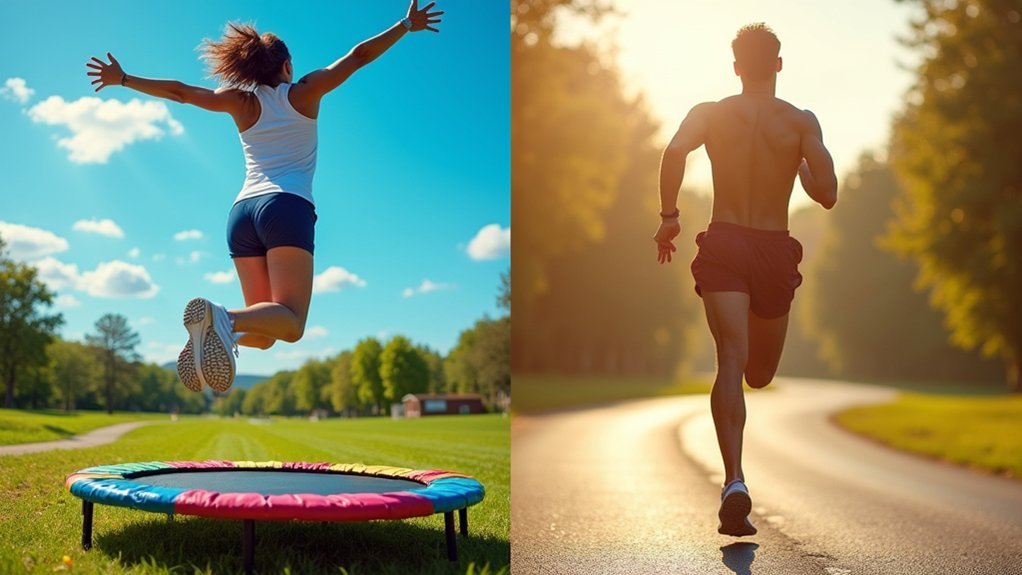 trampoline exercise benefits comparison