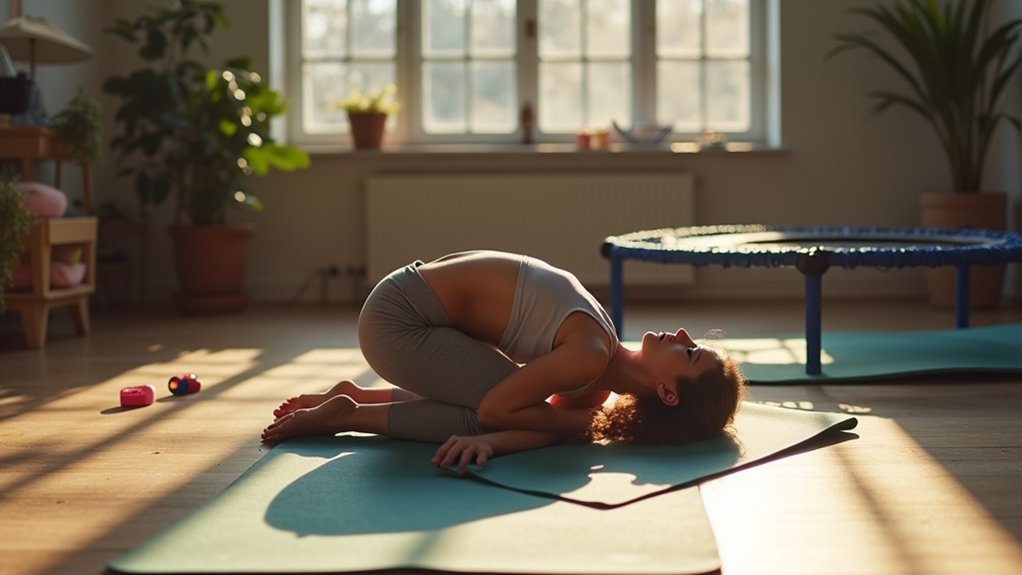 trampoline recovery through stretching