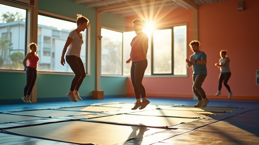 trampoline training enhances back stability